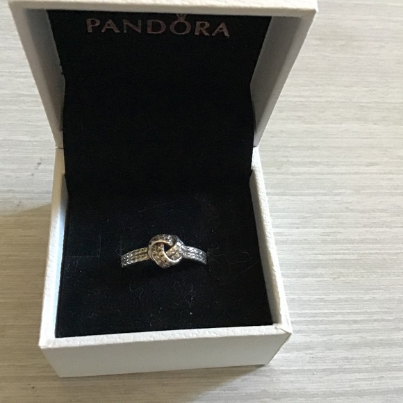 Pandora Shimmering Knot Ring  Size 8.5 - Picture 1 of 2